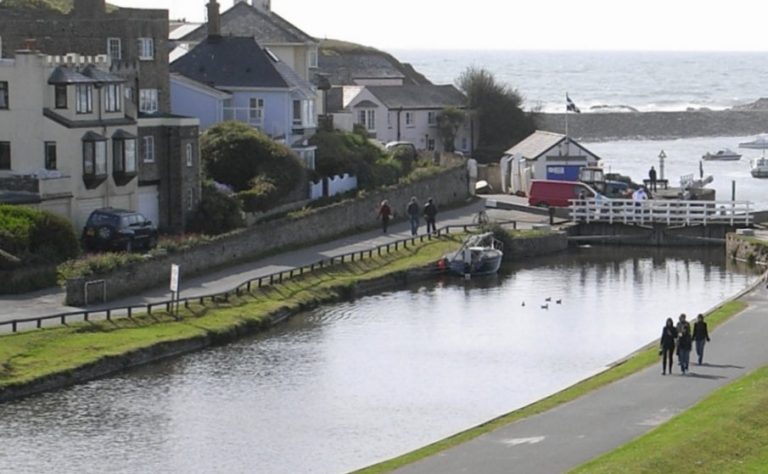 The historic Bude Canal, Cornwall